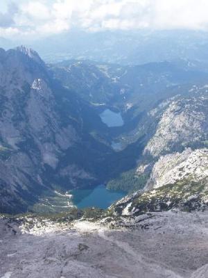 Gosauská jezera z 1. věže Schneebergwand