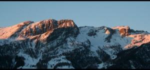 Výhled z okna penzionu