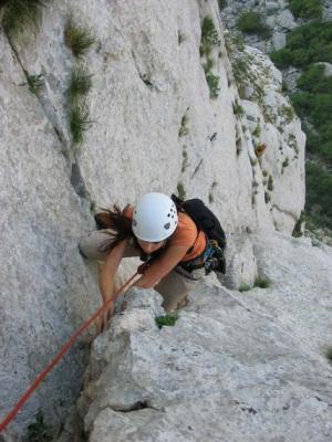 Zuzka leze 5c-Mosoraški