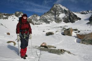 Balšoja alpinistka, krasívaja děvočka