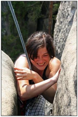 Chechtá se a nemůže dál