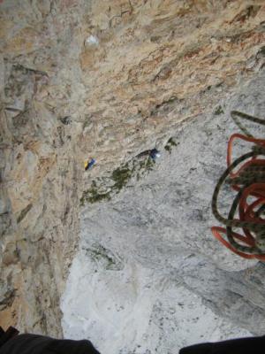 Štand ve visu nad nejtěžší délkou