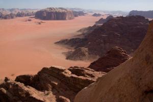 Výhled z vrcholu Abu Aina Towers 2