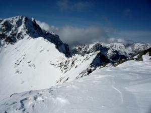Svišťový štít a Svišťové sedlo z Hranaté věže
