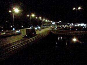 Pohled na Barrandovský most z obelisku