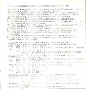 Výpis z prováděcích pokynů