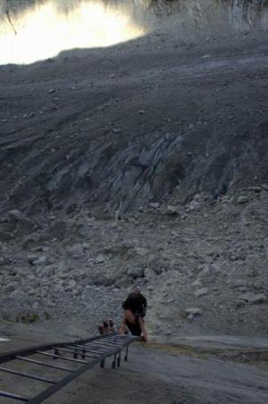 sestup z Montenveru na Mer de Glace