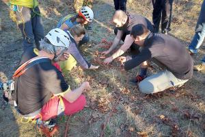 Pletení lehátka  z lan