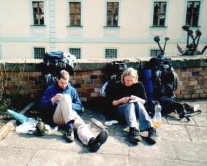 S Káťou v Manětíně cestou z Kozelky