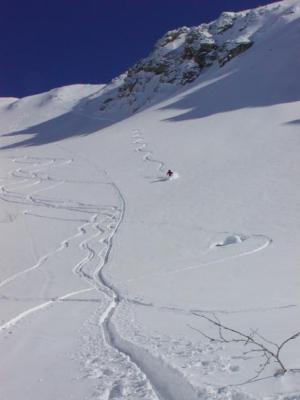 A dolů z Gamsfeldu, Dachstein-West