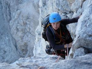 Na konci Preußwand na Campanile Basso,Brenta