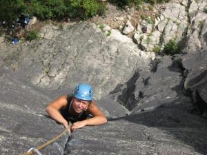 Na Bořni -  typický výraz - při lezení přemýšlím:)